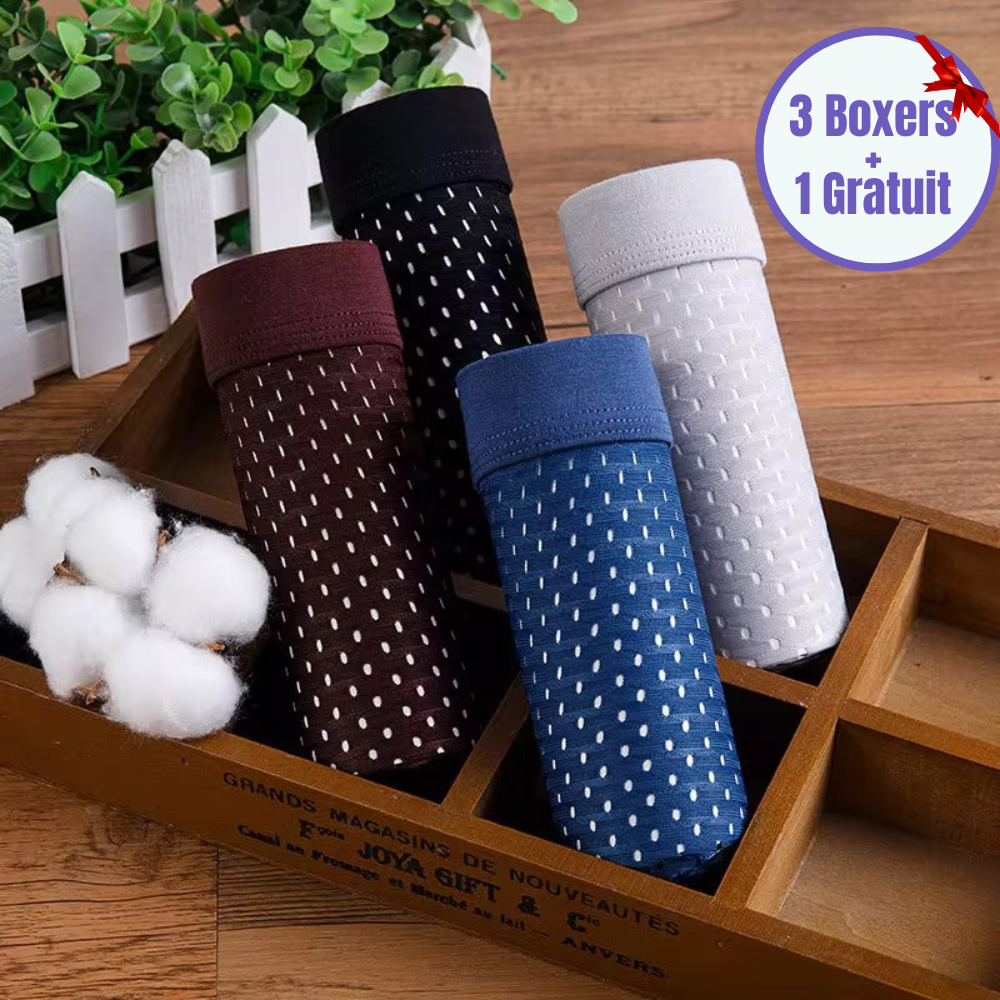 BoxHero™ - Boxer en Fibre de Bambou Ultra-Confort (3 pièces + 1 gratuit)