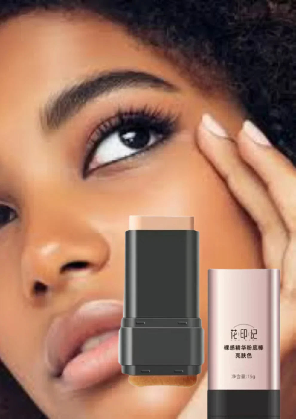 2-en-1 Stick Correcteur & Fond de Teint - Couverture Complète pour les Cicatrices d'Acné - Finition Radieuse et Lumineuse - Aspect Naturel