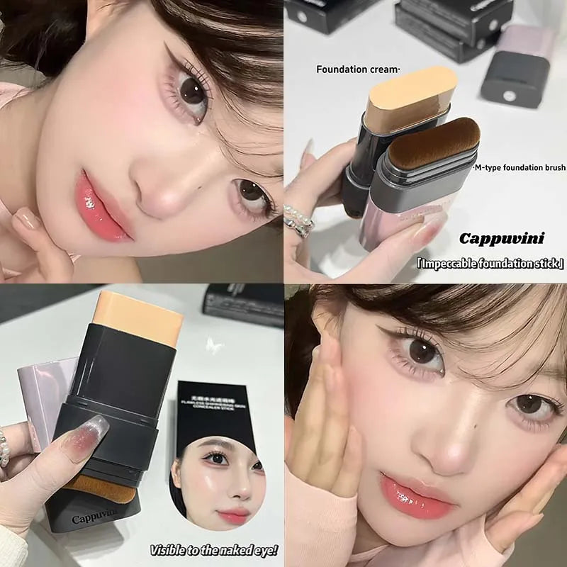 2-en-1 Stick Correcteur & Fond de Teint - Couverture Complète pour les Cicatrices d'Acné - Finition Radieuse et Lumineuse - Aspect Naturel