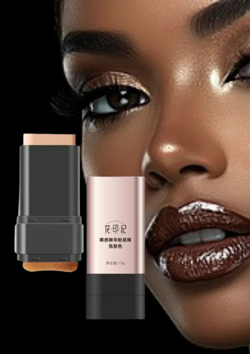 2-en-1 Stick Correcteur & Fond de Teint - Couverture Complète pour les Cicatrices d'Acné - Finition Radieuse et Lumineuse - Aspect Naturel