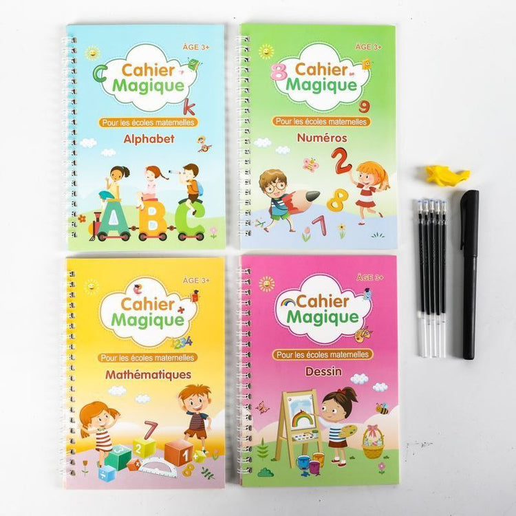 04 CAHIERS D'ECRITURE MAGIQUE 3D REUITILISABLE